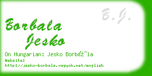 borbala jesko business card